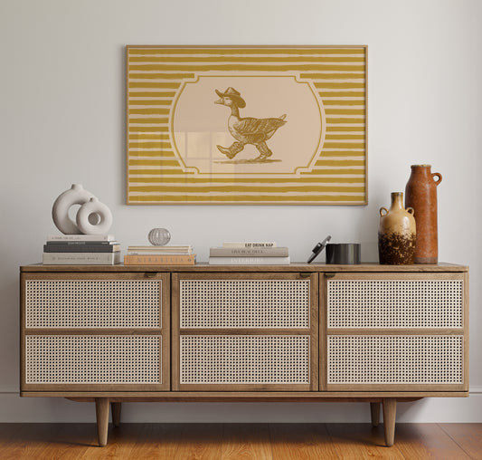 Cowboy Duck Western Wall Art