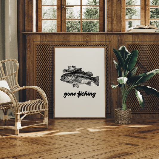 Gone Fishing Cowboy Bass
