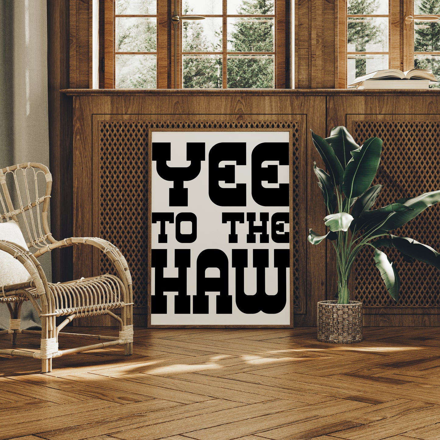 Yee To The Haw Bold Western Quote