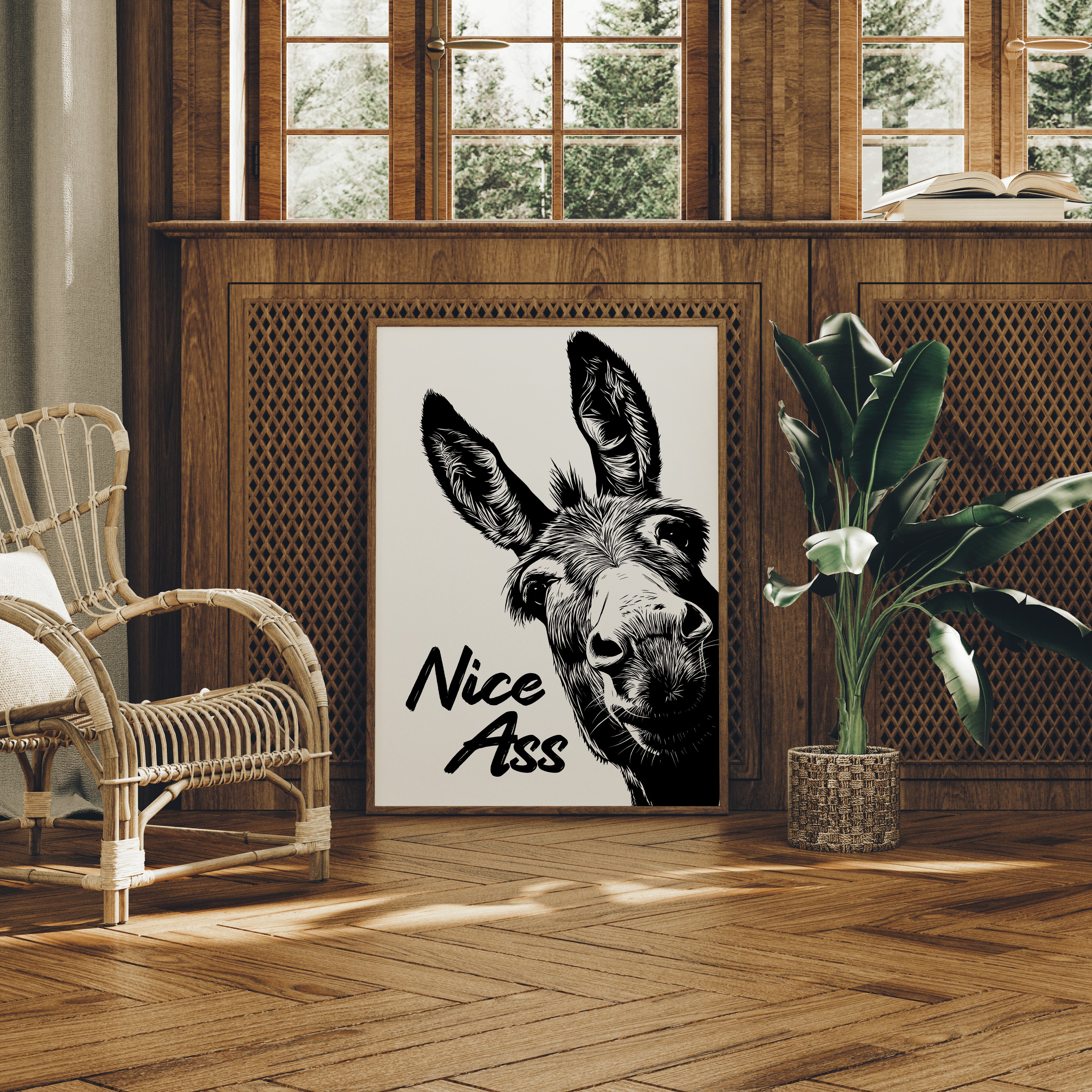 Nice Ass Donkey Humor Print