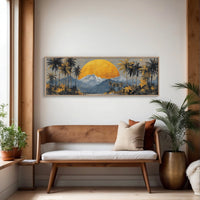 Golden Sun Beyond The Palms