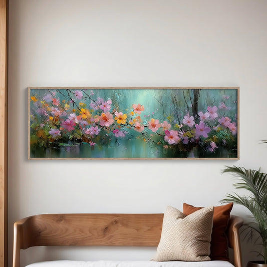 Blossoms Drifting Over Quiet Water