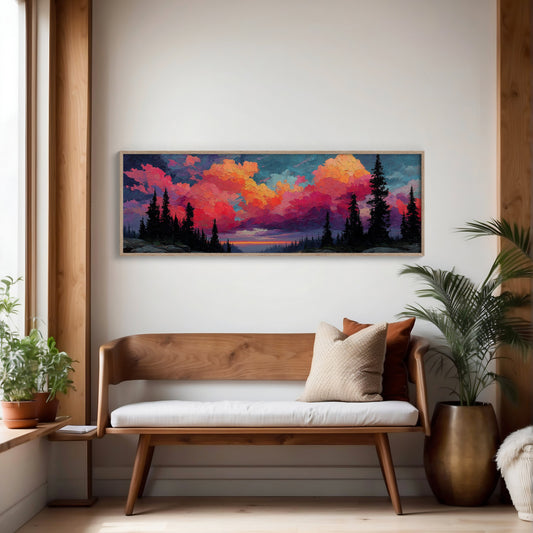 Crimson Skies Over Silent Pines