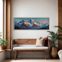 Crimson Light on Alpine Peaks