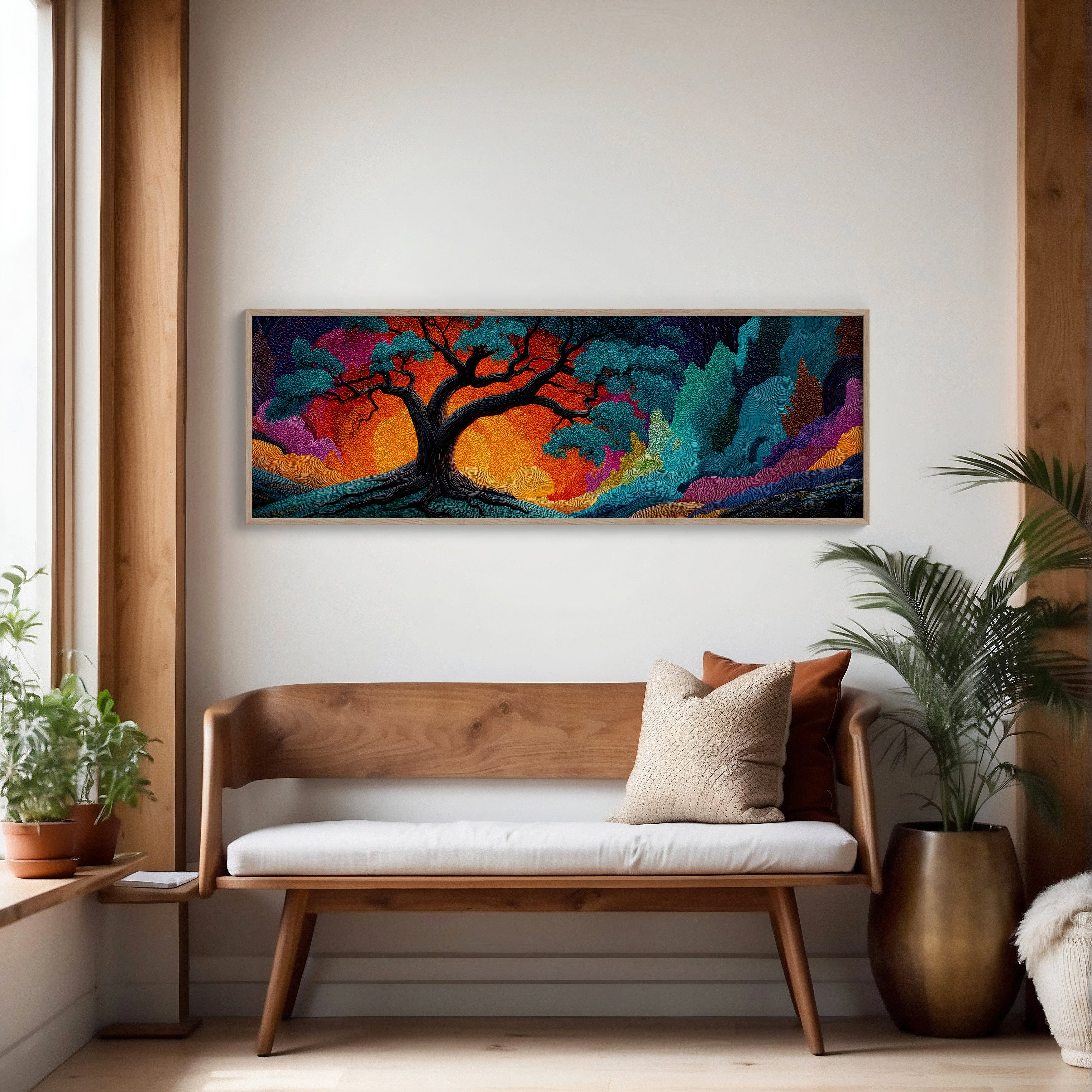 Ember Sky Beneath the Ancient Oak