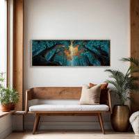 Golden Light Through the Enchanted Forest