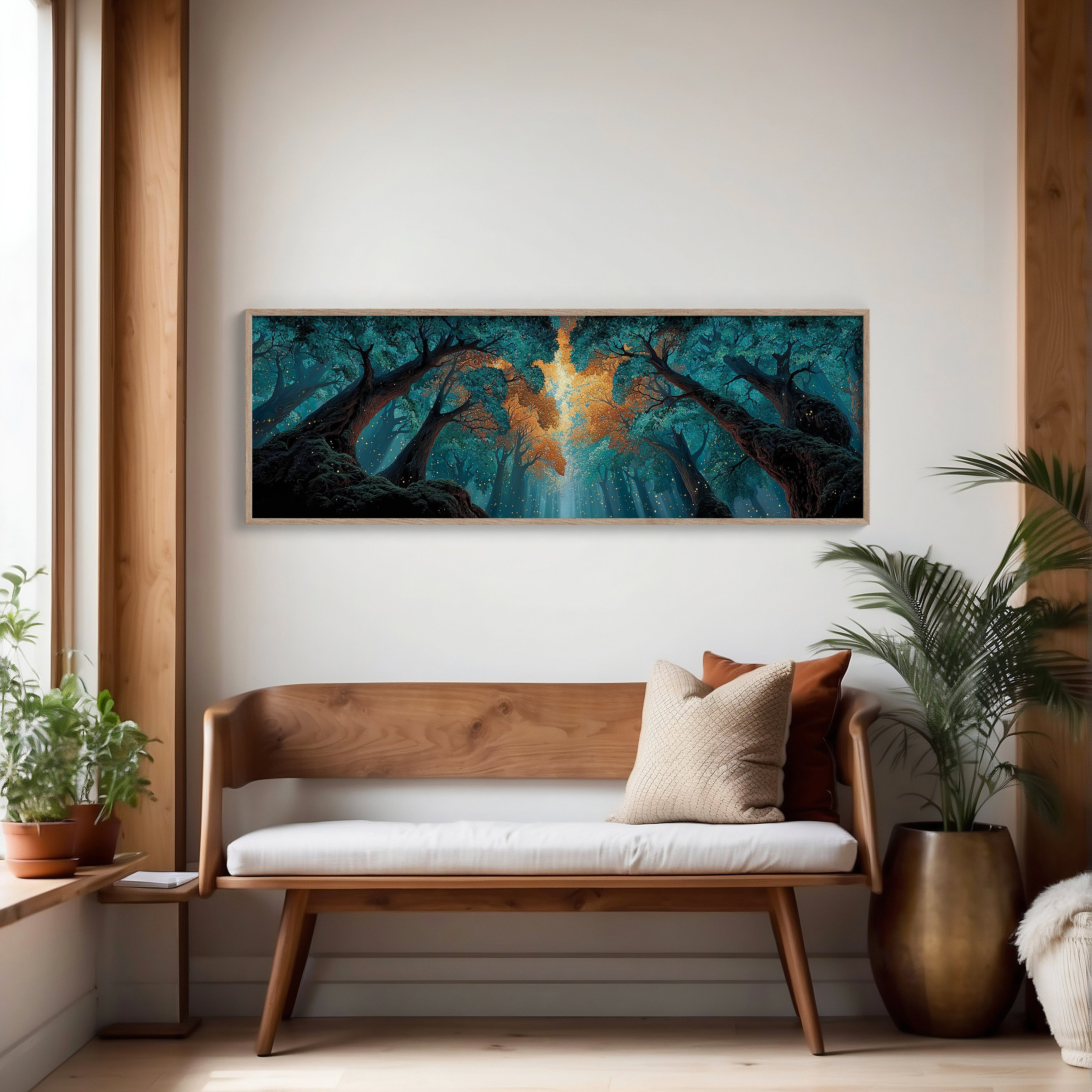 Golden Light Through the Enchanted Forest