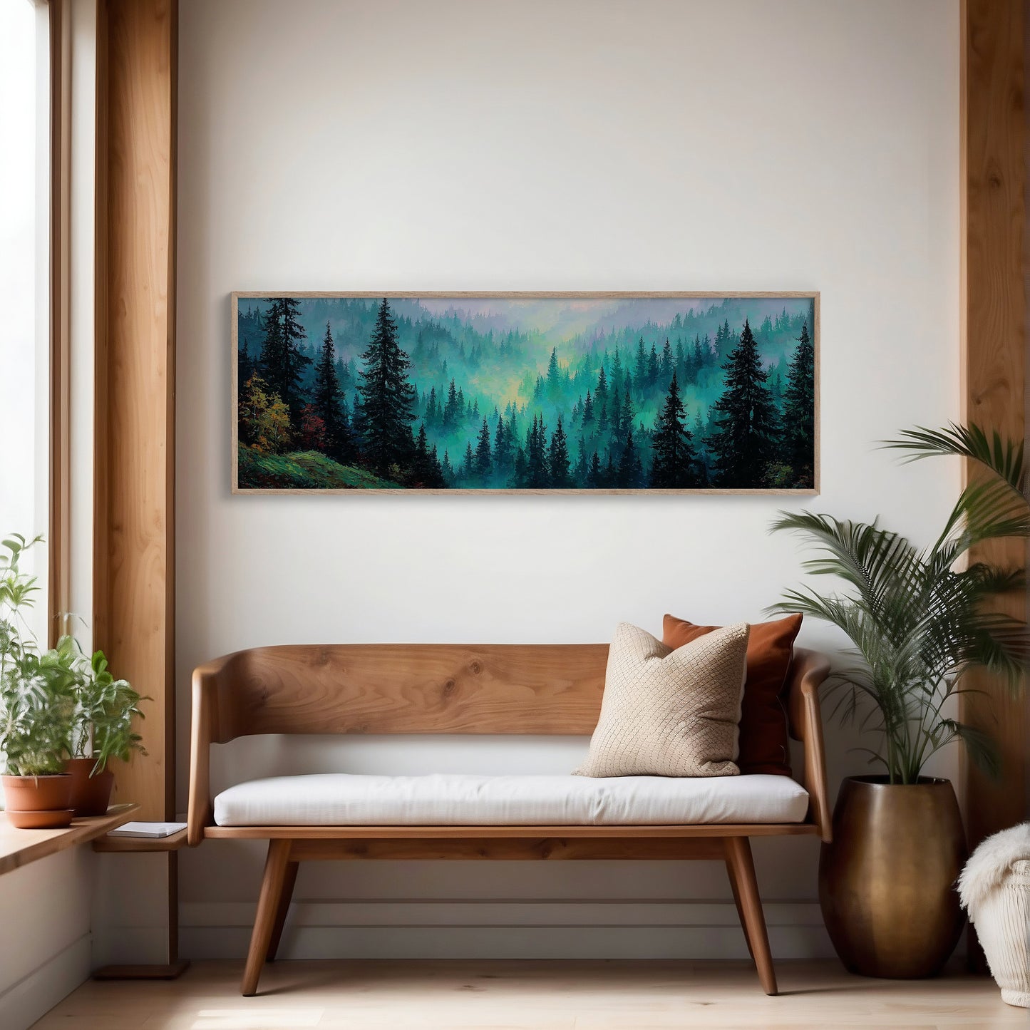 Misty Pines at Dawn