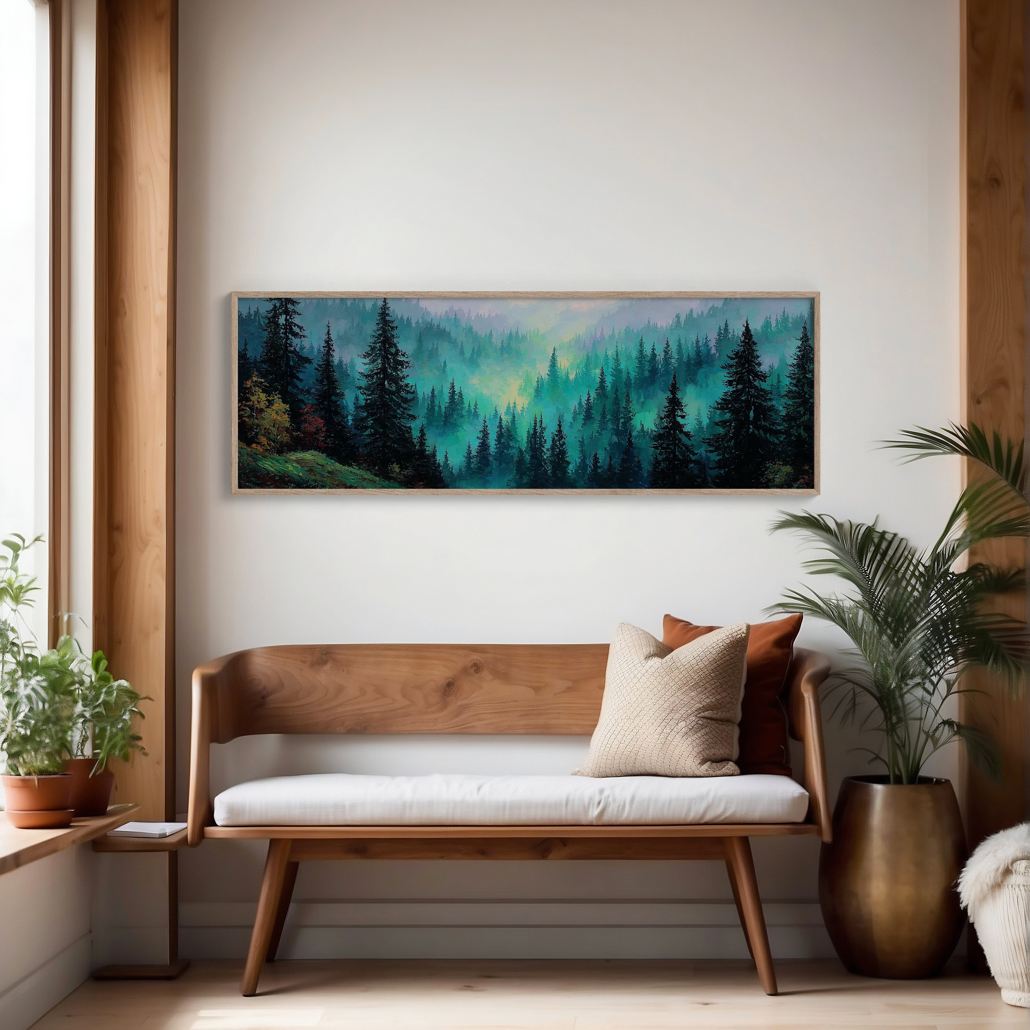 Misty Pines at Dawn