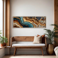 Teal and Gold Geode Flow