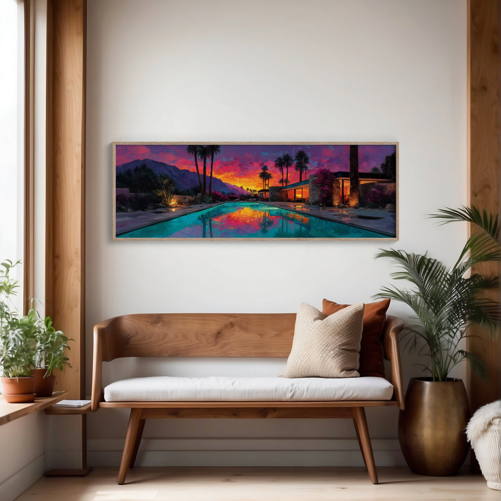 Desert Sunset Poolside Glow