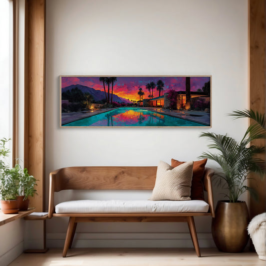 Desert Sunset Poolside Glow