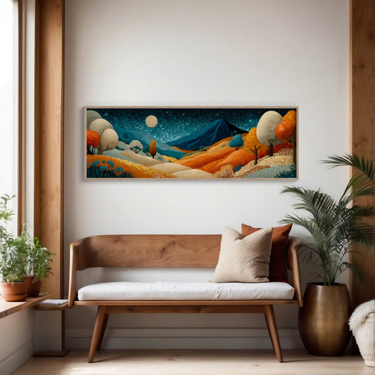 Midnight Hills In Ember Glow