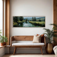 Quiet River Through Green Fields