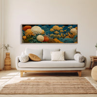 Golden Chrysanthemums In Indigo Tide