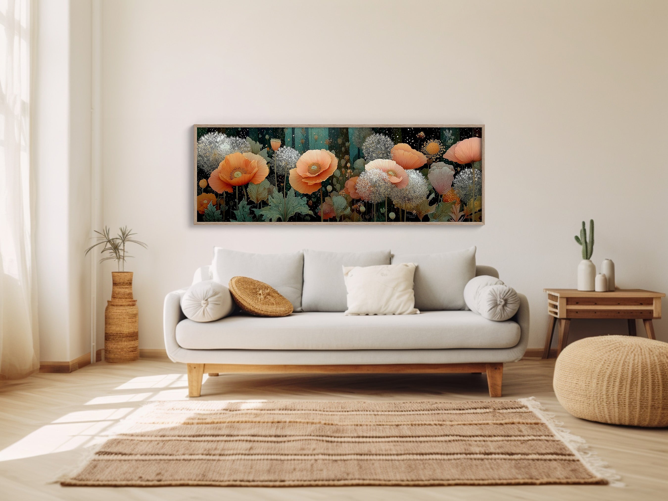 Moonlit Poppies And Dandelion Dreams