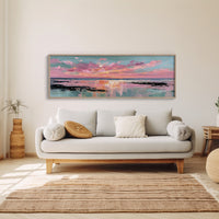 Blush Horizon Coastal Sunset