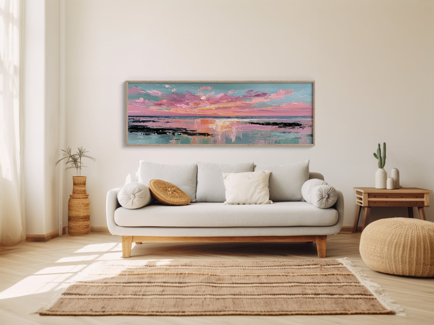 Blush Horizon Coastal Sunset