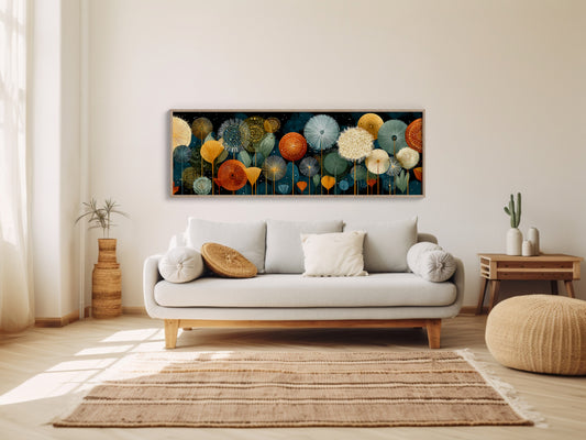 Midnight Garden Of Radiant Blooms