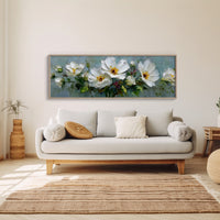 White Garden Blossoms In Soft Relief