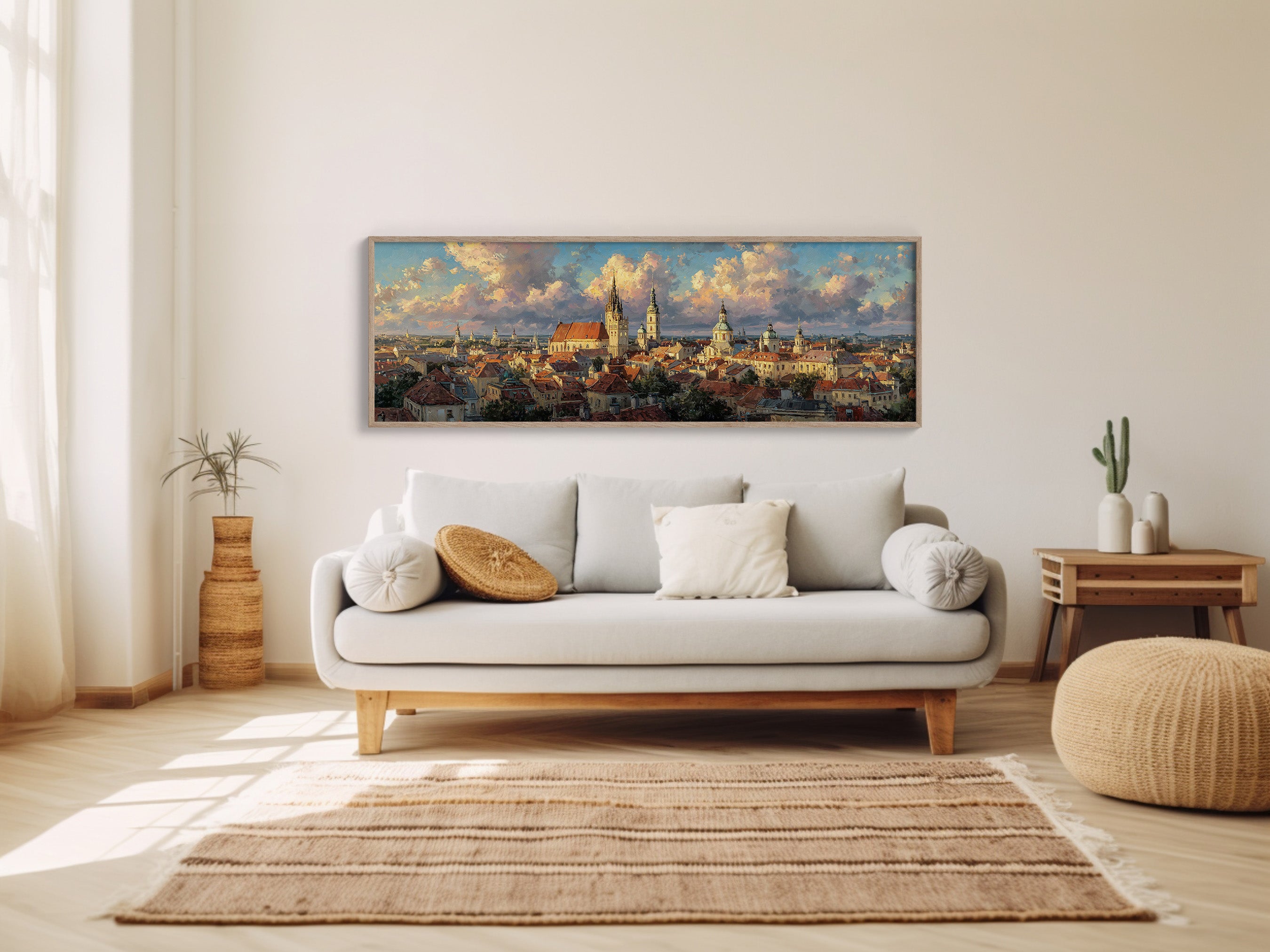 Golden Light Over Historic City Skyline