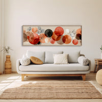 Terracotta Circles and Botanical Line Art