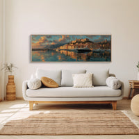Golden Harbor at Mediterranean Sunset