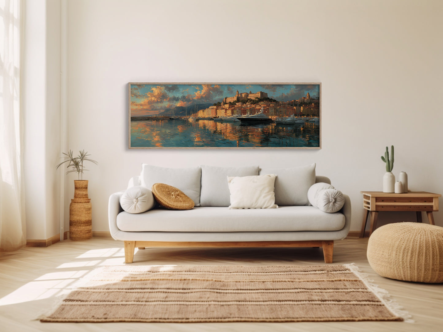 Golden Harbor at Mediterranean Sunset