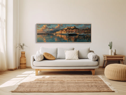 Golden Harbor at Mediterranean Sunset