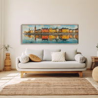 Colorful European Waterfront Reflections
