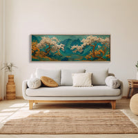 Cherry Blossoms Over Tranquil Mountain Lake