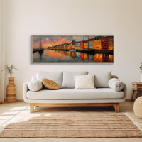 Colorful Harbor Sunset Cityscape
