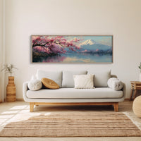Cherry Blossoms and Mount Fuji Lake
