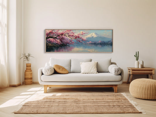 Cherry Blossoms and Mount Fuji Lake