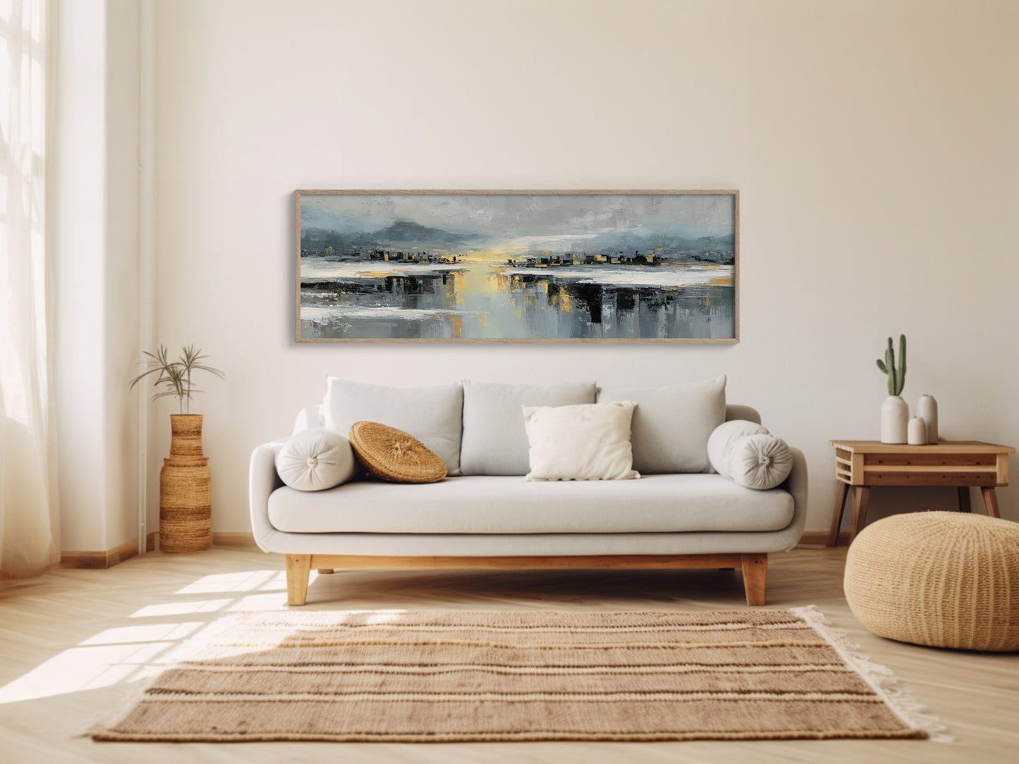 Golden Reflection Over Quiet City