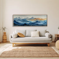 Misty Blue Mountain Range Landscape