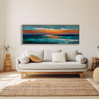 Abstract Ocean Sunset Horizon