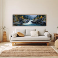 Mountain Waterfall Forest Landscape
