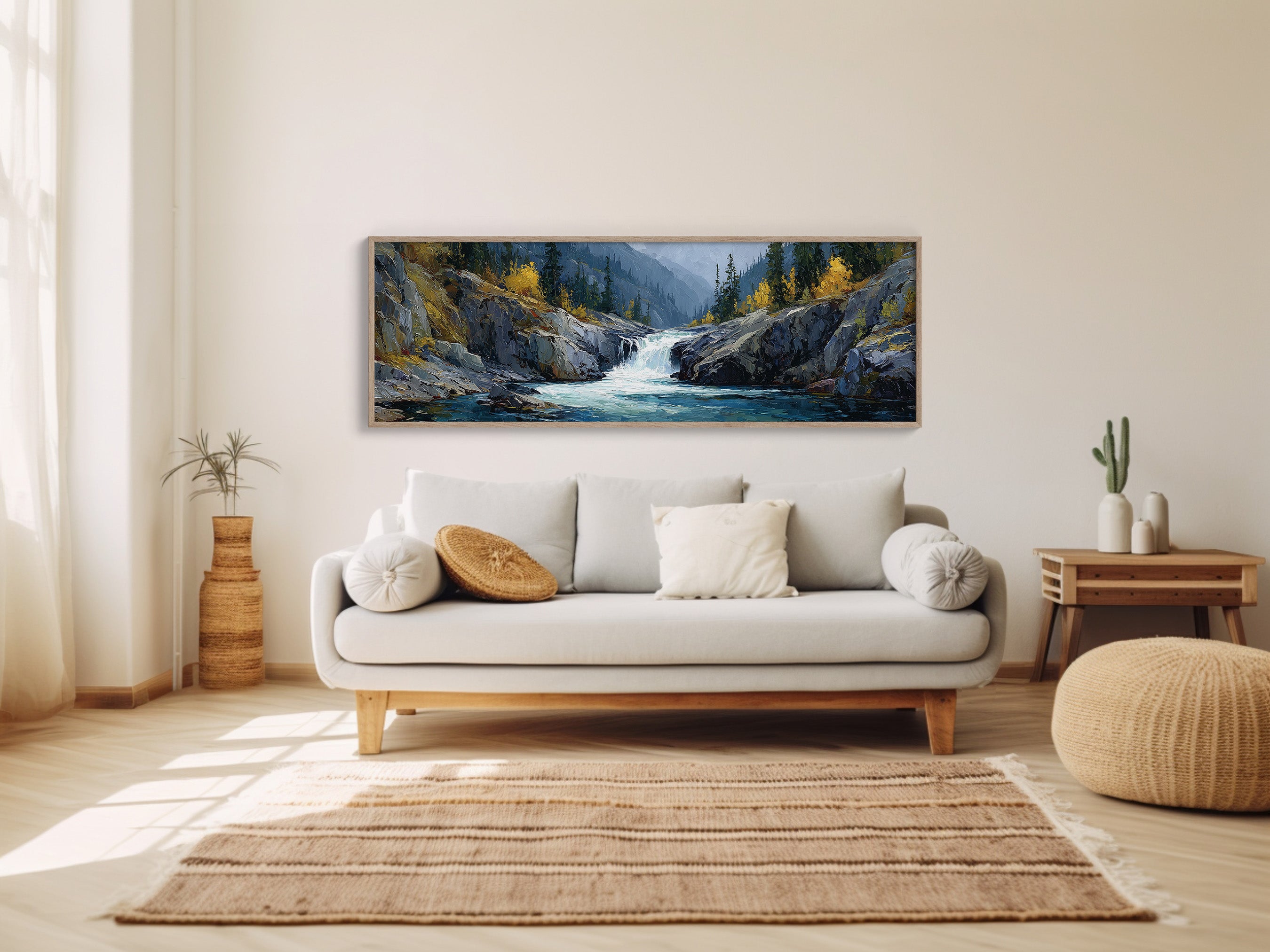 Mountain Waterfall Forest Landscape