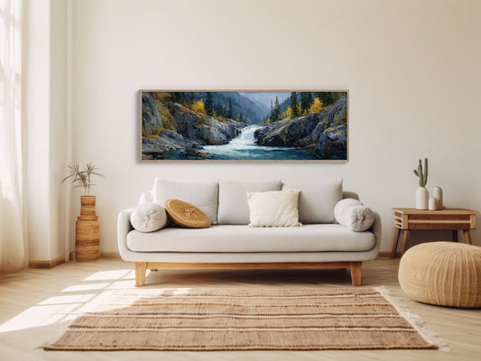 Mountain Waterfall Forest Landscape