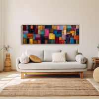 Color Block Abstract Geometric Wall Art