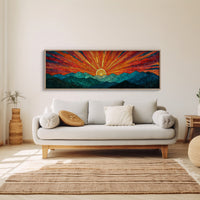 Radiant Sunrise Over Quiet Peaks