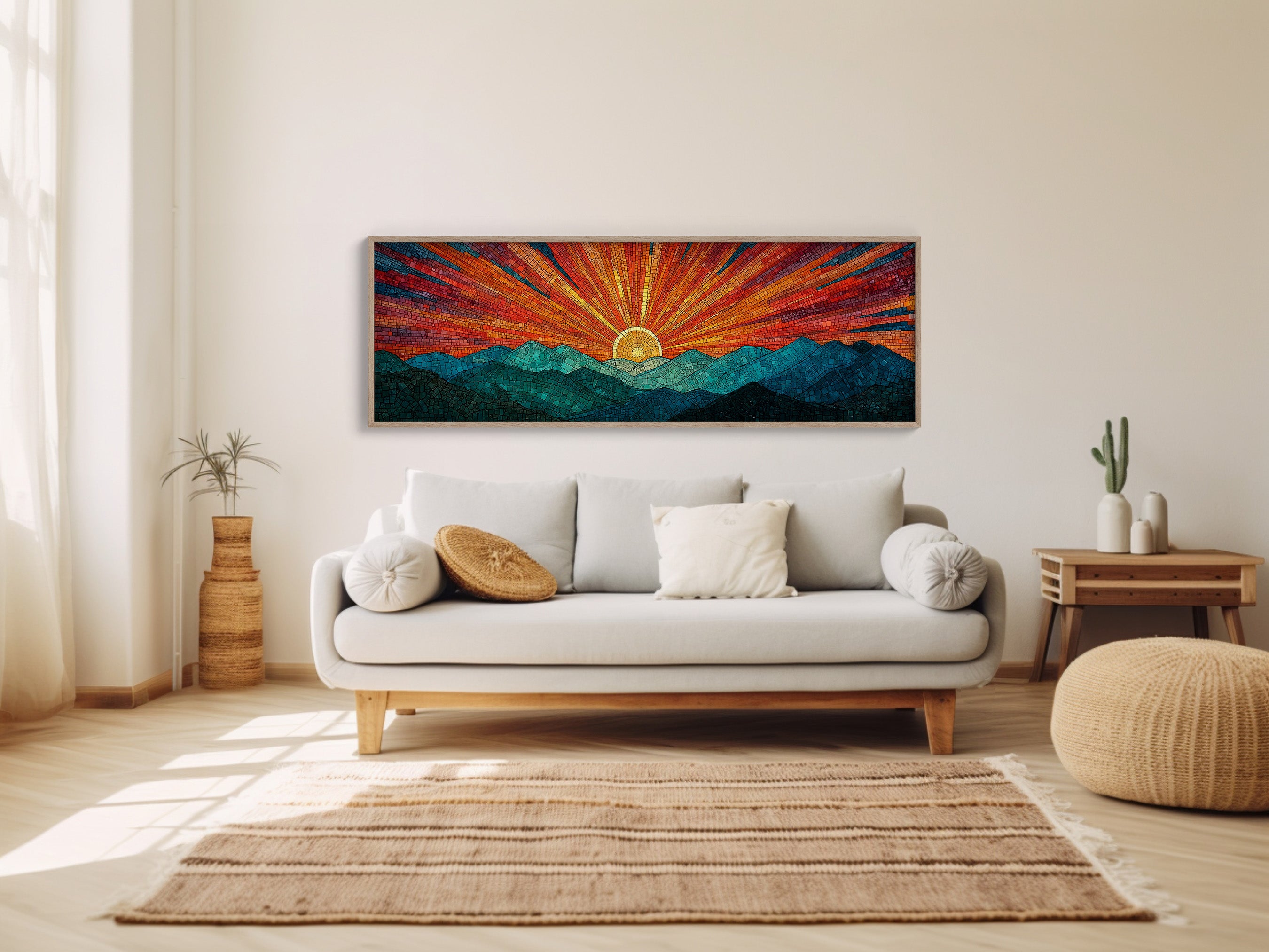 Radiant Sunrise Over Quiet Peaks