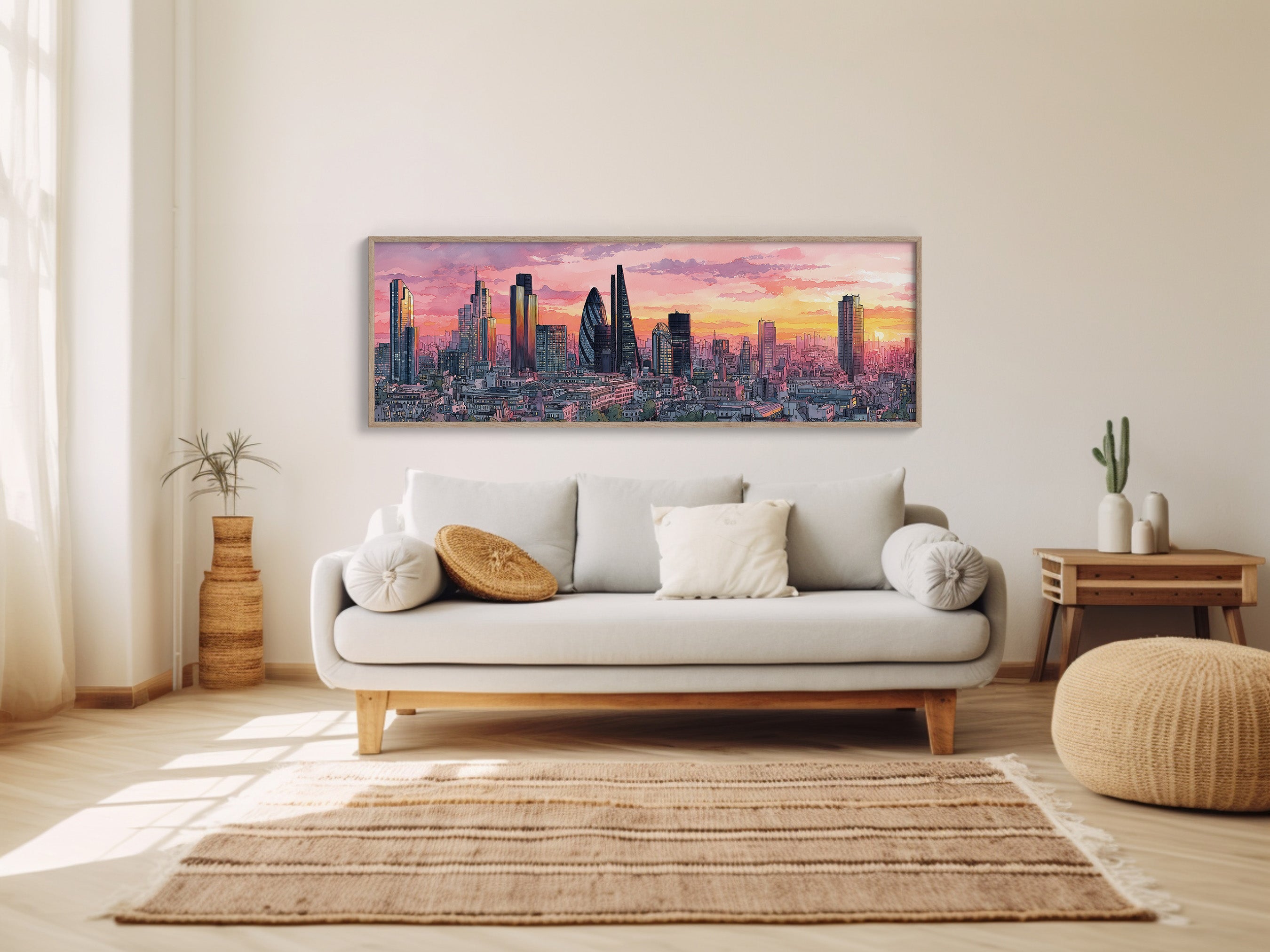 London Skyline In Sunset Glow