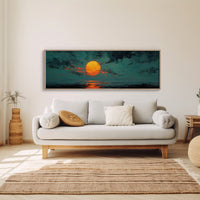 Molten Sun Over Quiet Horizon