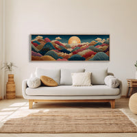 Ornate Sunrise Over Patterned Hills