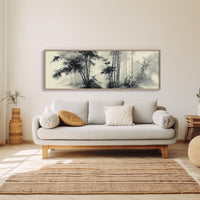 Misty Bamboo Grove Ink Landscape
