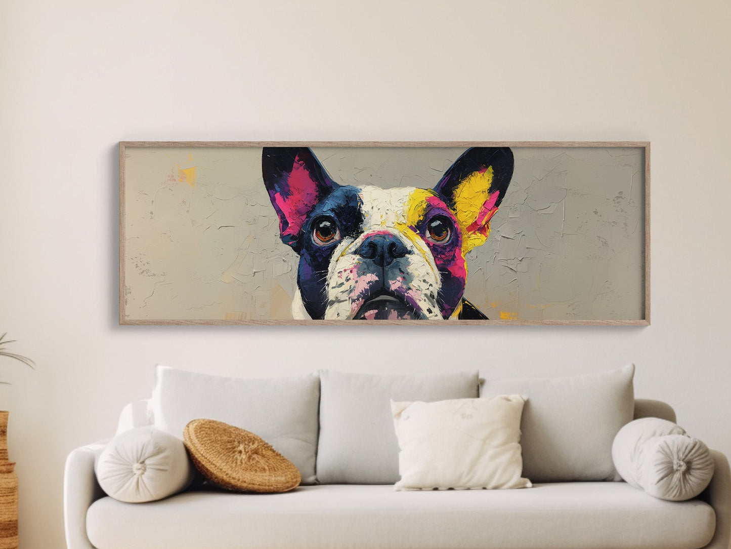 Color Burst Boston Terrier Portrait