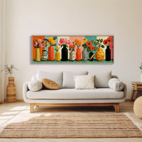 Vases of Sunlit Garden Color