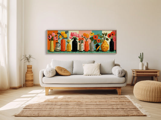 Vases of Sunlit Garden Color